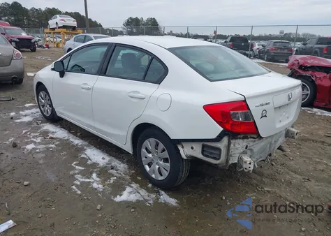 2012 Honda Civic Lx из США, поврежденный, VIN 2HGFB2F56CH580651